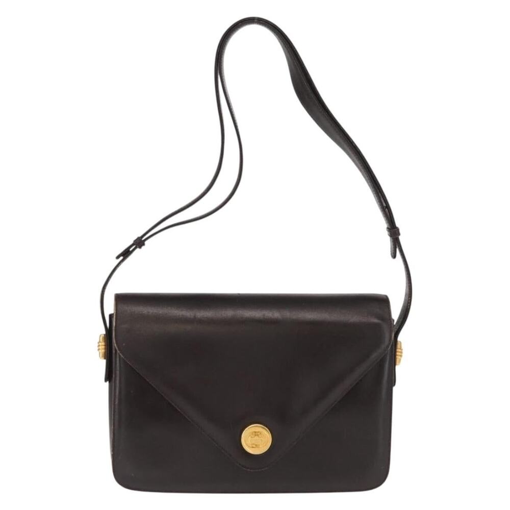 Gucci Leather Shoulder Bag Brown